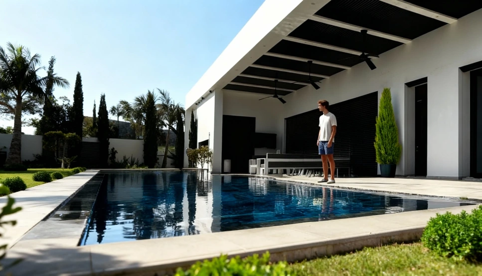 עיצוב וילה עם פרגולה